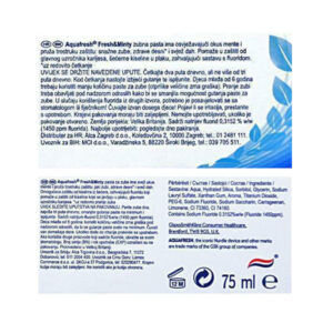 ZUBNA PASTA FRESH & MINTY|75 mL|AQUAFRESH - Slika 2