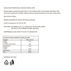JOGOBELLA - PANNA COTTA|150 G|ZOTT - Slika 2