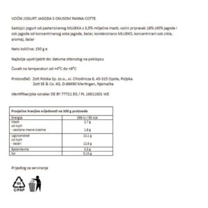 JOGOBELLA - PANNA COTTA|150 G|ZOTT - Slika 4