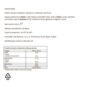 MONTE - DRINK|200 mL|ZOTT - Slika 2