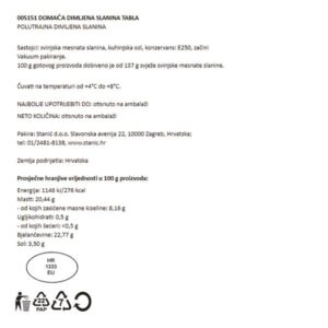 DOMAĆA DIMLJENA SLANINA|TABLA|GURMAN DELIKATESS - Slika 2