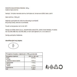 PANCETA REZANA|500 g|GURMAN DELIKATESS - Slika 2