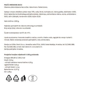 PILEĆA HRENOVKA - BEZ OVITKA|1 kg|BUCO - Slika 2