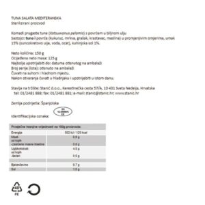TUNA SALATA - MEDITERAN|150 g|PEDRO - Slika 2