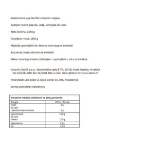 PAPRIKA FILET - CRVENA|2350 g/net.oc.1370 g|LARS - Slika 2