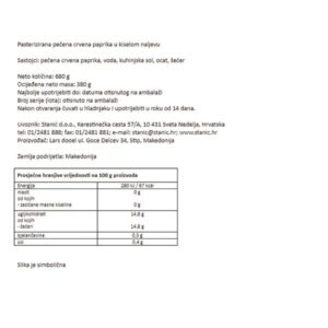 PAPRIKA - CRVENA PEČENA|680 g/net.oc. 400 g|LARS - Slika 2