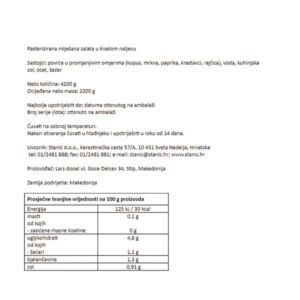 MIJEŠANA SALATA|4200 g/net.oc. 2200 g|LARS - Slika 2