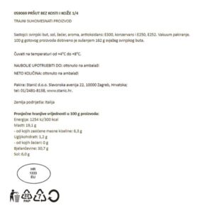 PRŠUT - STIPANOV - BEZ KOSTI I KOŽE|1/4|GURMAN DELIKATESSE - Slika 2