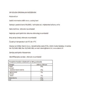 SIR GOUDA|15 kg|LADY ANTJE - Slika 2