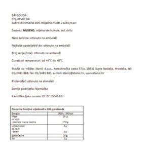 SIR GOUDA|cca 2,5 kg|BUCO SIREVI - Slika 2