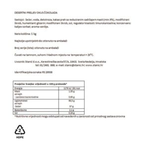 DESERTNI PRELJEV - ČOKOLADA|1 kg|BAKINA KUHINJA - Slika 2