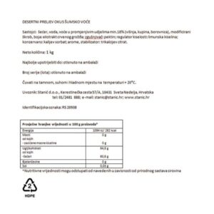 DESERTNI PRELJEV - ŠUMSKO VOĆE|1 kg|BAKINA KUHINJA - Slika 2