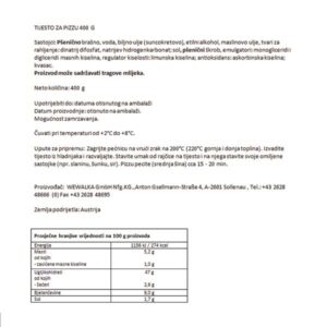 TIJESTO ZA PIZZU|400 g|WEWALKA - Slika 2