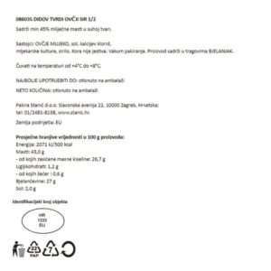 DIDOV SIR OVČJI|1/2|BUCO SIREVI - Slika 2