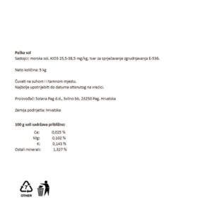 SITNA MORSKA SOL|5 kg|SOLANA PAG - Slika 2