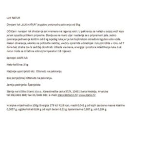 LUK NATUR DINSTANI|3 kg|HORECA - Slika 2
