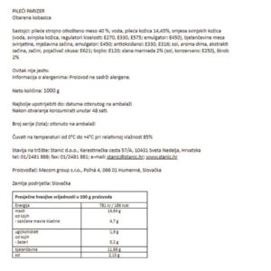PILEĆI PARIZER|1000 g|BUCO - Slika 2