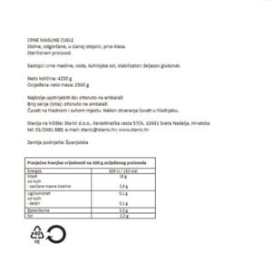 CRNE MASLINE - CIJELE|4250 G/net.oc. 2500 g|BAKINA KUHINJA - Slika 2