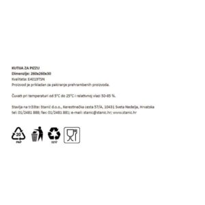 KUTIJA ZA PIZZU|260x260x30|BON APPETIT - Slika 2