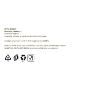 KUTIJA ZA PIZZU|450x450x35|BON APPETIT - Slika 2