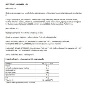 JUICY FRUITS LIMUNADA|1,5 L|JUICY - Slika 2