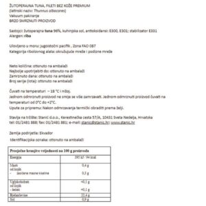 TUNA FILETI - BEZ KOŽE|cca 8 kg|HORECA - Slika 2