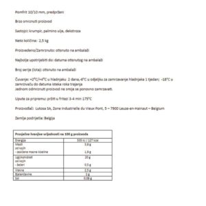 POMMES FRITES A KLASA|2,5 kg|LUTOSA - Slika 2