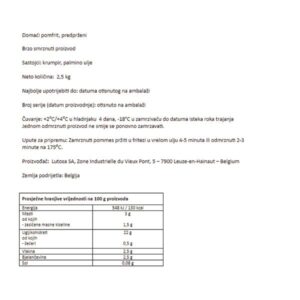 STEAK FRIES POMMES FRITES|2,5 kg|LUTOSA - Slika 2