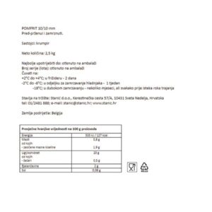 POMMES FRITES, 10-10 - GOLDEN RIVER|1 kg|LUTOSA - Slika 3