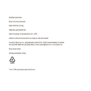 MAHUNE ZELENE, rezane|2,5 kg|HORECA - Slika 2