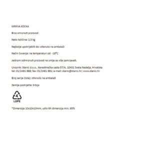 MRKVA, kocka|2,5 kg|HORECA - Slika 2