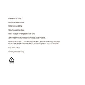 KUKURUZ ŠEĆERAC|2,5 kg|HORECA - Slika 2
