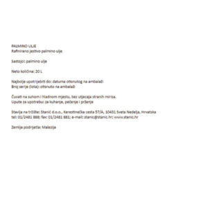ULJE PALMINO|20 L|PEDRO - Slika 2