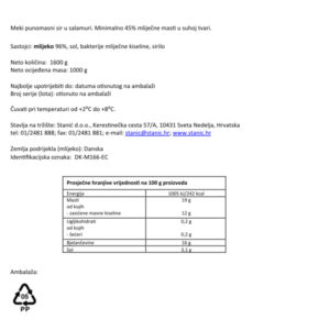 BIJELI SIR KOCKICE 1,6 KG/1KG ARLA - Slika 2