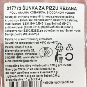 ŠUNKA ZA PIZZU REZANA|1 kg|GURMAN DELIKATESSE - Slika 2
