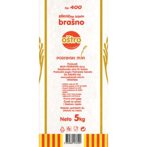 BRAŠNO - PŠENIČNO BIJELO|T-400 5/1 OŠTRO|PODRAVSKI MLIN - Slika 2