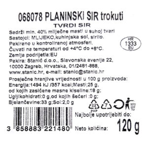 PLANINSKI SIR - TROKUTI|120 g|BUCO SIREVI - Slika 2