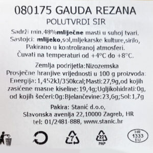 SIR GOUDA REZANA CCA 1KG - Slika 2