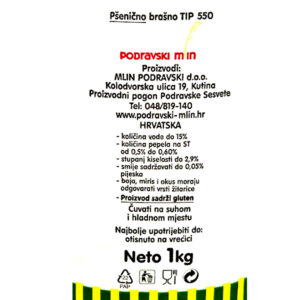 BRAŠNO - GLATKO|1kg|PODRAVSKI MLIN - Slika 2